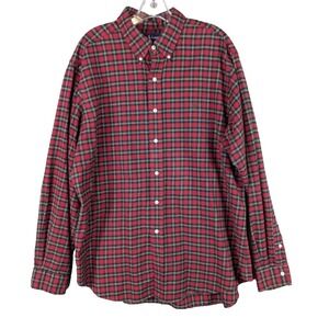 Ralph Lauren Classic Fit Plaid Button Up Long Sleeve Shirt Mens XL Preppy Casual